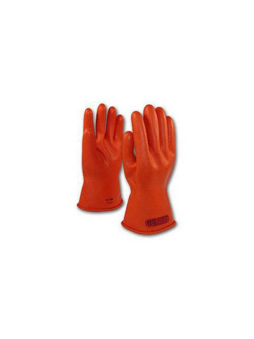 Product image for PIP 147-0-11/11 NOVAX® Rubber Electrical Insulating Gloves, Class 0, 11", Straight Cuff, Orange - Size 11