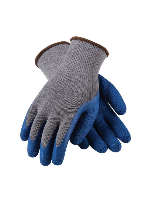 Product image for PIP 39-C1305/XL Extra Large Blue Latex Crinkle Palm and Fingertip Coated Knit Protective Gloves