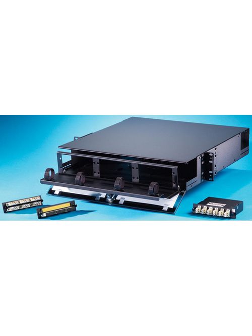 Product image for Ortronics OR-FC02U-P 482.6 x 485.77 x 89.9 mm 6 Adapter 2-Rack Unit ST/SC/FC/MT-RJ Rack Mounting Network Interface Cabinet