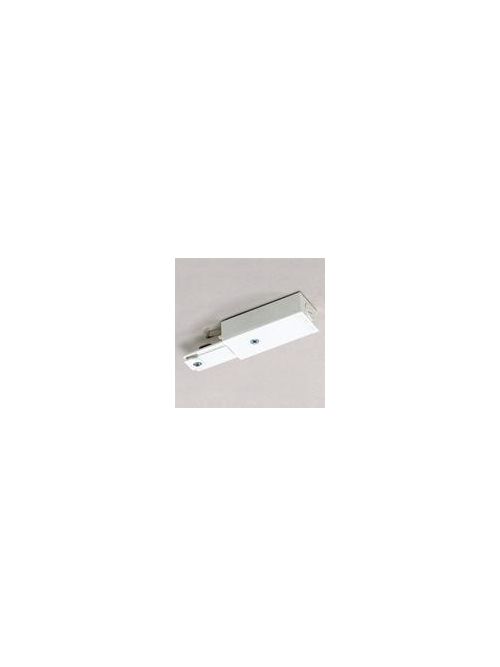 Product image for Philips Lighting 6048WH Matte White 1-Circuit Track Lighting Live End Power Feed