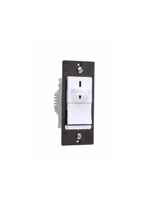 Product image for Pass & Seymour DS603-PW 600 W 3-Way White Incandescent Decorator Slide Dimmer
