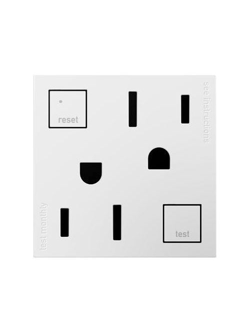 Product image for Pass & Seymour AGFTR152W4 125 VAC 15 Amp NEMA 5-15R White GFCI Duplex Outlet
