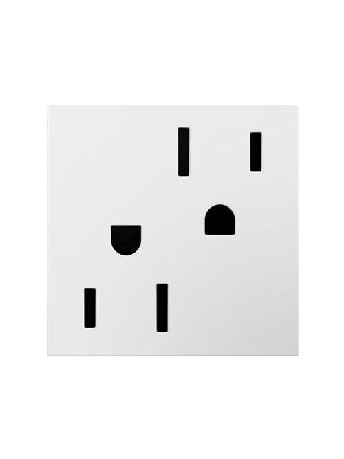 Product image for Pass & Seymour ARTR152-W8 15A 125V Tamper-Resistant 2-Module Outlet - White