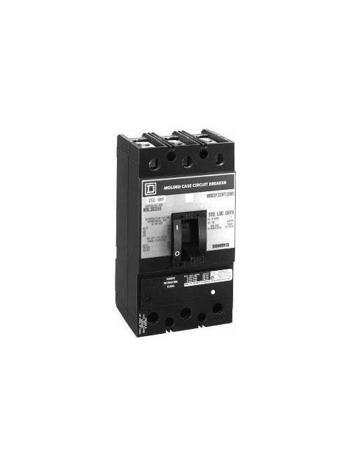 Product image for Square D KAL36250 3-Pole 250 Amp 600 Volt Thermal Magnetic Molded Case Circuit Breaker