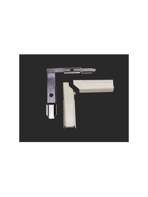 Product image for Wiremold V5711LH Ivory Steel 1-Channel Raceway Internal Twist Elbow