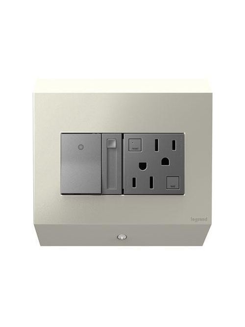 Product image for Wiremold APCB2TM2 5.25 Inch 15 Amp 450 W Undercabinet Lighting Control Box with Paddle Dimmer