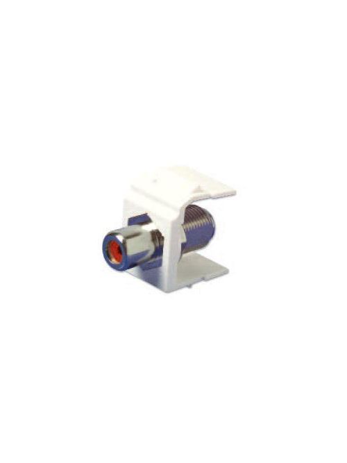Product image for Pass & Seymour 364296-11 White/Red RCA to F-Connector Insert