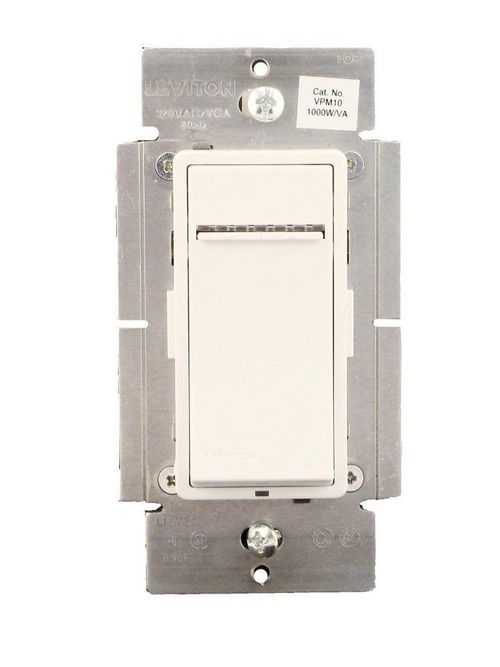 Product image for Leviton VPM10-1LX 120 VAC 1000 W 1-Pole 3-Way White/Ivory/Almond Incandescent/Magnetic Low Voltage Digital Dimmer