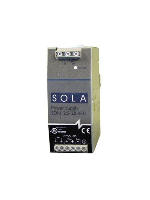 Product image for SolaHD SDN10-24-100 24 VDC Output 10 Amp 480 W Din Rail Power Supply