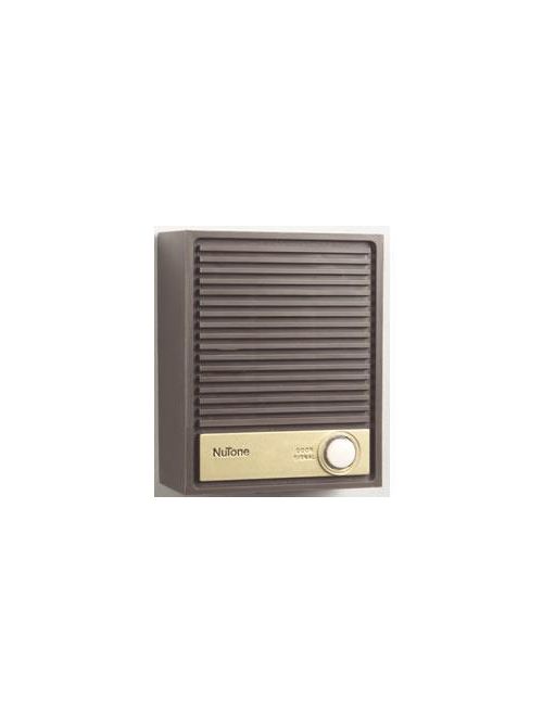 Product image for Broan ISB64 3-3/4 x 4-5/8 Inch Dark Brown/Brass Door Speaker with Push Button