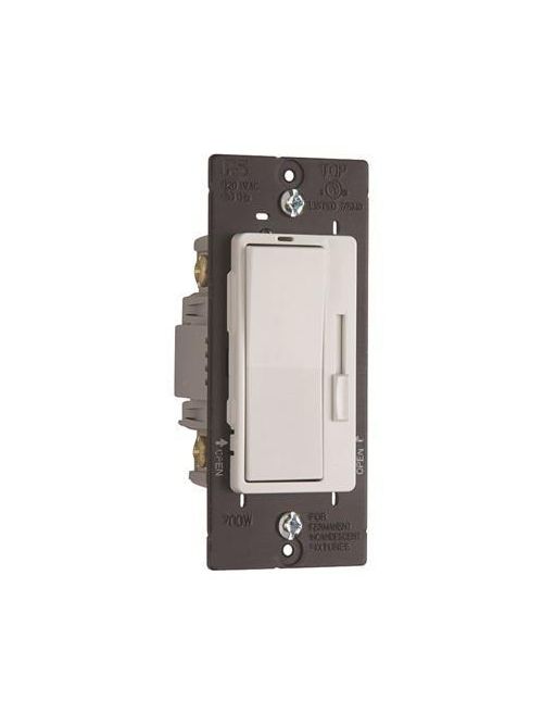 Product image for Pass & Seymour DSLV603-PW 600 VA 3-Way White Magnetic Low Voltage Decorator Slide Dimmer