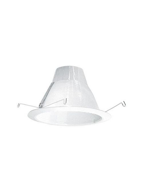 Product image for Elite AF637W-WH 6" Socket Supporting R30/PAR30 Self Flange Air-Shut Baffle, White w/ White Trim Ring