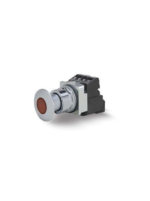 Product image for Siemens 52PP7L2U 30 mm 24 VAC/VDC 1NC 3-Position Maintained Red Metal Bezel Illuminated Push Button