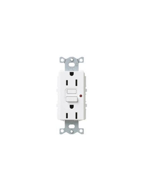 Product image for Lutron Electronics SCR-15-GFCI-SW 15 Amp 125 Volt Snow GFCI Receptacle