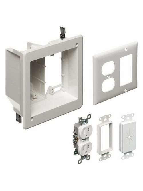 Product image for ARL TVBR505 2-GANG WHT TV BOX