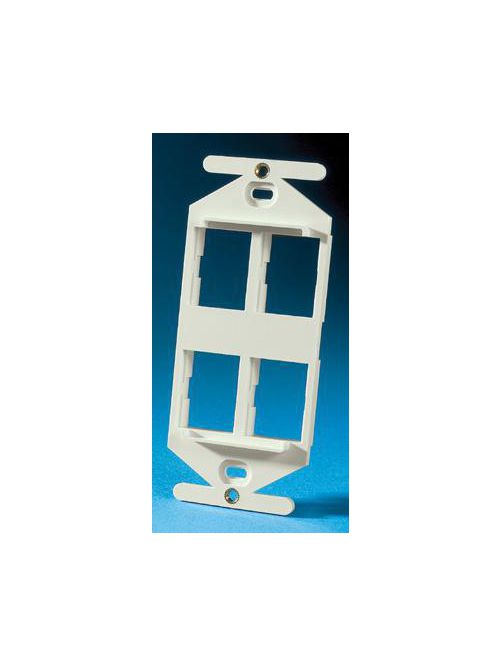 Product image for Ortronics OR-41900018-99 4-Port Wiremold Ivory Thermoplastic Duplex Data Communication Frame