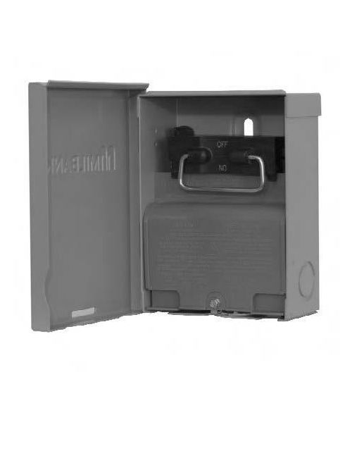 Product image for Milbank U3801 60 Amp 10 Hp #14-3 AWG G90U Galvanized Steel Non-Fusible Air Conditioner Disconnect Switch