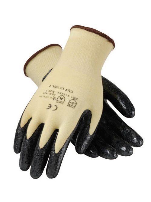 Product image for PIP 09-K1450/XXL Double Extra Large Black Nitrile Coated Knit Protective Gloves