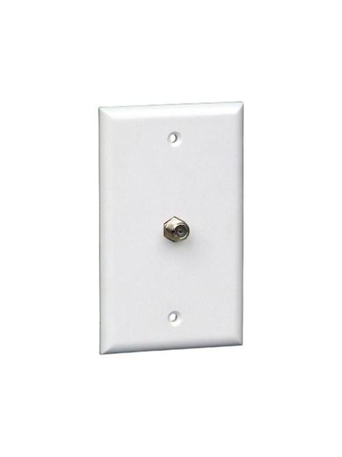 Product image for Vericom Cabling & Communication Solutions XFPOP-00467 1-Piece F81 White Plastic Wiring Wallplate