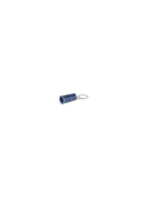 Product image for NSI R16-8-V-D #8 Stud 16 to 14 AWG Blue Vinyl 1-Hole Insulated Ring Terminal