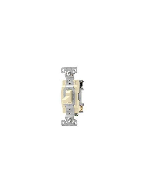 Product image for Eaton Wiring Devices CS120V-BOX 20 Amp 120/277 VAC 1-Pole Ivory Compact Toggle Switch