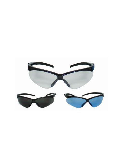 Product image for PIP 250-28-0001 Black Frame Gray Lens Anti-Scratch Coated Round Safety Glasses