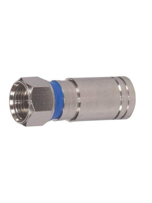 Product image for Hubbell FRG6C25 Crimp RG6 Video Keystone F-Connector Plug
