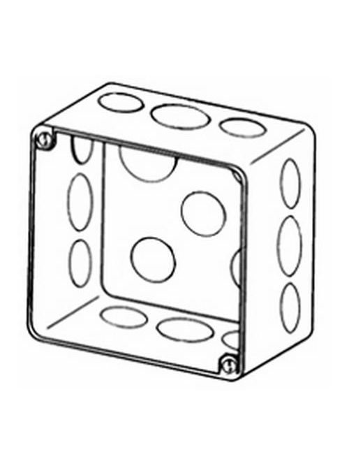 Product image for Appleton 4SPD 4" Square Outlet/Switch Plenum Box, 2-1/8" Deep, 30.3cu.in, 1/2" & 3/4" Knockouts, Drawn, Steel