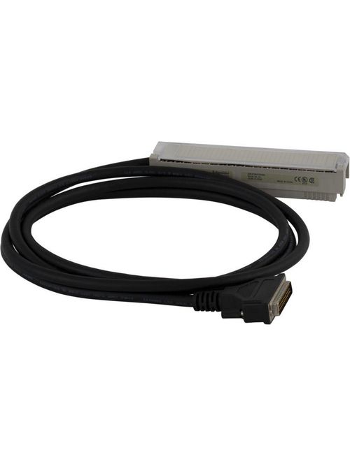 Product image for Square D 140XTS00209 2.7 m Black 50-Pin SUB-D and Quantum I/O Connector Cable Assembly