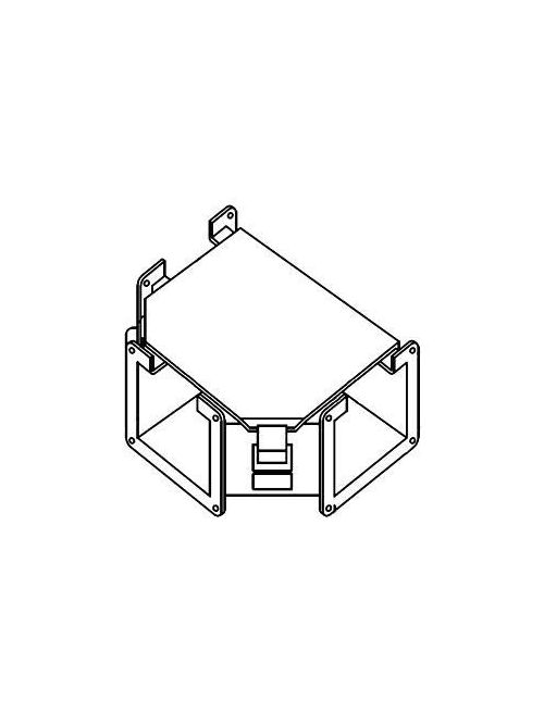 Product image for Square D LJB6TT 6 x 6 Inch NEMA 12 14 Gauge Steel Top Opening Lay-In Wireway Tee