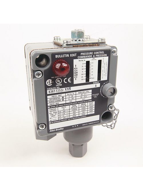 Allen-Bradley 836T-T253JX40 Electro Mechanical Pressure Control Switch Allen-Bradley 836T-T253JX40 Electro Mechanical Pressure Control Switch