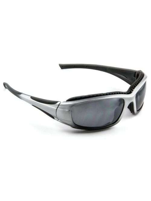 Product image for 3M SS1514AS-S Silver Black Frame Silver Mirror Anti-Scratch Lens 10/Case Safety Sunwear