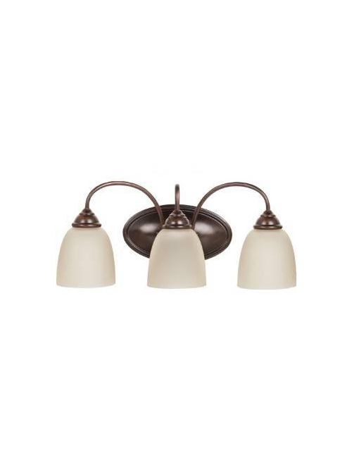 Product image for Sea Gull Lighting 44318-710 3-Lamp 100 W 120 Volt Burnt Sienna Medium A19 Wall/Bath Mount Light Fixture