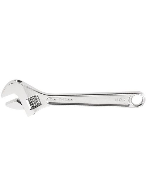 Product image for Klein Tools 506-8 8-1/4 Inch 15/16 Inch Capacity Plain Dovetail Handle Alloy Steel Adjustable Wrench
