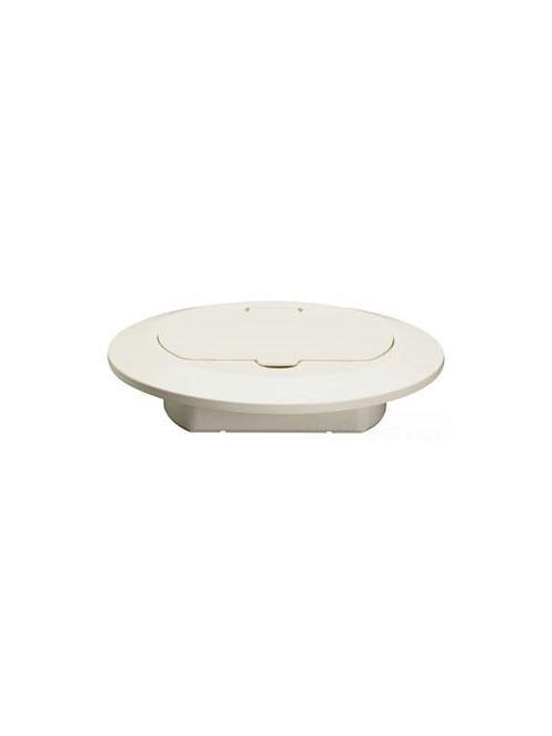 Product image for Pass & Seymour TM1542-BR 6.5 x 0.437 Inch NEMA 5-15R Brown Thermoplastic Round Floor Box Cover