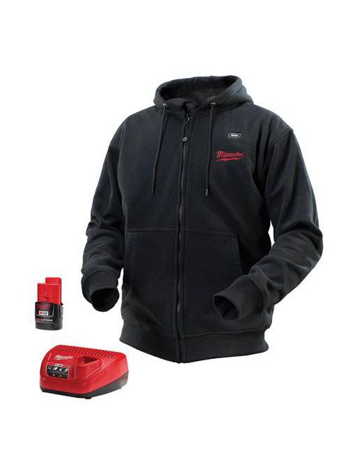 Product image for Milwaukee 2381-L M12 Cordless Black Heated Hoodie Kit