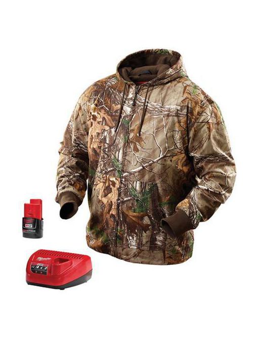 Product image for Milwaukee 2383-2X M12 Cordless Realtree Xtra Camo Heated Hoodie Kit