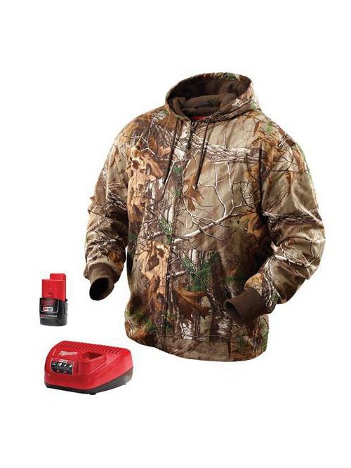 Product image for Milwaukee 2383-XL M12 Cordless Realtree Xtra Camo Heated Hoodie Kit