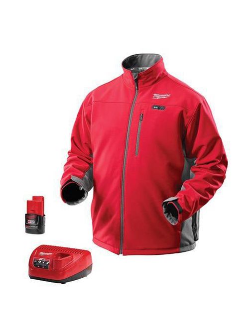 Product image for Milwaukee 2391-L Large Red Polyester and Spandex Softshell Insulated Heated Jacket