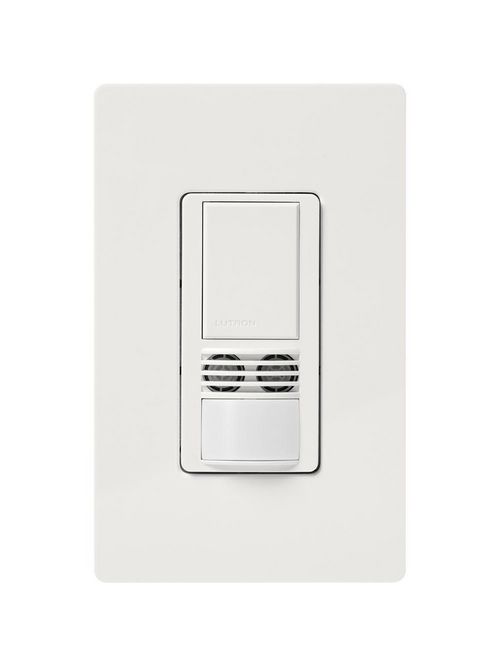 Lutron Electronics MS-A102-WH 120 to 277 VAC 6 Amp 1-Pole White Dual Technology Occupancy Sensor Switch Lutron Electronics MS-A102-WH 120 to 277 VAC 6 Amp 1-Pole White Dual Technology Occupancy Sensor Switch