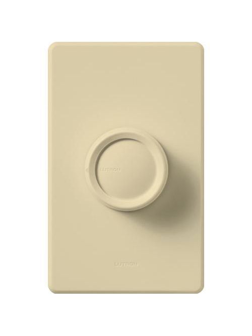 Product image for Lutron Electronics D-600RH-IV 600 W 120 Volt Ivory 1-Pole Incandescent/Halogen Rotary Dimmer with Rotate Knob