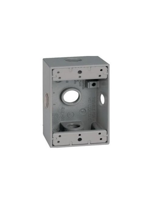 Teddico DB-100-22XV 1-Gang 4-9/16 x 2-13/16 x 2-5/8 Inch 1 Inch 5-Hub Gray Die-Cast Metal Weatherproof Outlet Box Teddico DB-100-22XV 1-Gang 4-9/16 x 2-13/16 x 2-5/8 Inch 1 Inch 5-Hub Gray Die-Cast Metal Weatherproof Outlet Box