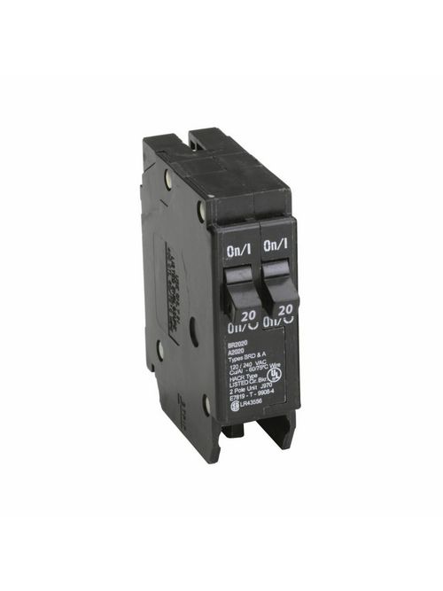 Eaton Electrical BR2020CS 1 Inch Type BR Plug-On Circuit Breaker with Clamshell Pack Eaton Electrical BR2020CS 1 Inch Type BR Plug-On Circuit Breaker with Clamshell Pack