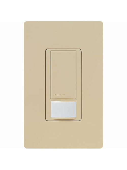 Product image for Lutron Electronics MS-OPS6M2U-DV-IV 120 to 277 VAC 6 Amp Ivory Incandescent/Halogen Occupancy Sensing Switch