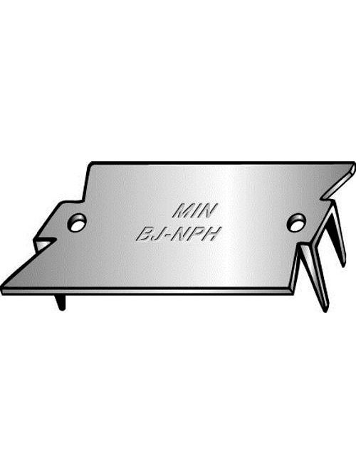 Minerallac BJNPH 2-1/2 x 1-1/2 Inch Pre-Galvanized Steel Nail Plate with Hole Minerallac BJNPH 2-1/2 x 1-1/2 Inch Pre-Galvanized Steel Nail Plate with Hole