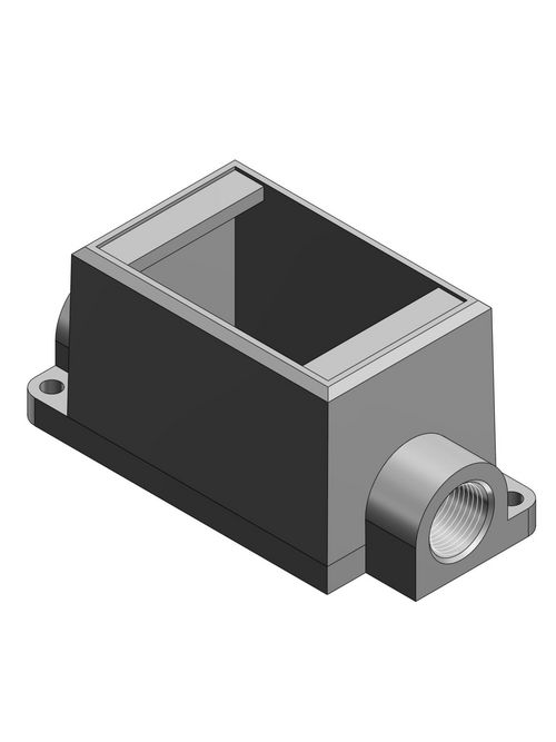 Thomas & Betts FDC3-TB 1-Gang Deep 1 Inch Iron Through Feed Box Thomas & Betts FDC3-TB 1-Gang Deep 1 Inch Iron Through Feed Box