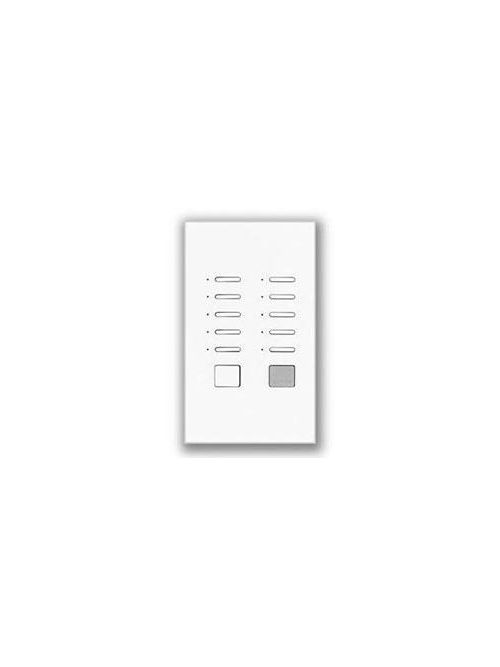 Product image for Lutron Electronics NTGRX-KP10-WH 9-Scene White Slim Button Wall Station with Off and Raise/Lower