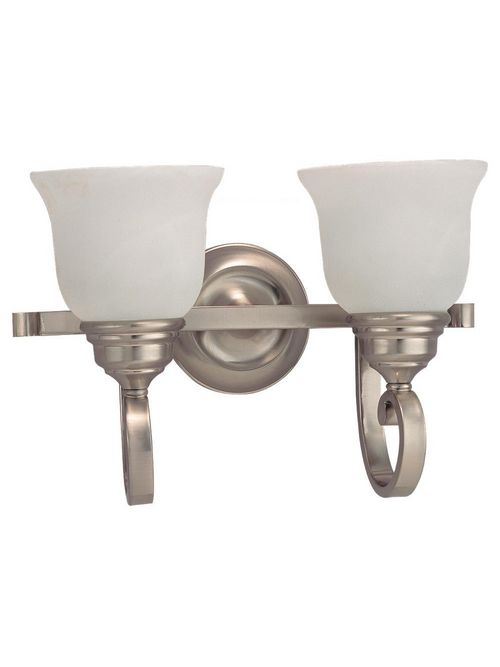 Product image for Sea Gull Lighting 49059BLE-962 2-Lamp 13 W 120 Volt Brushed Nickel GU24 Fluorescent Wall/Bath Mount Light Fixture