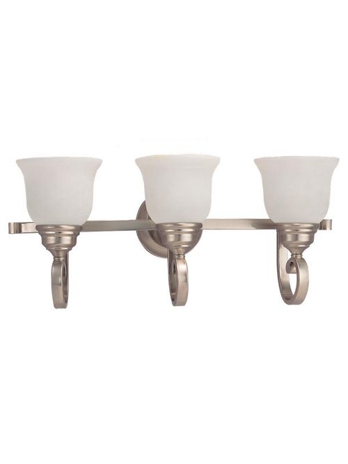 Product image for Sea Gull Lighting 49060BLE-962 3-Lamp 13 W 120 Volt Brushed Nickel GU24 Fluorescent Wall/Bath Mount Light Fixture