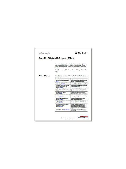 A-B 20A-PUB-IN1-EN PF70 INSTALLATIO A-B 20A-PUB-IN1-EN PF70 INSTALLATIO